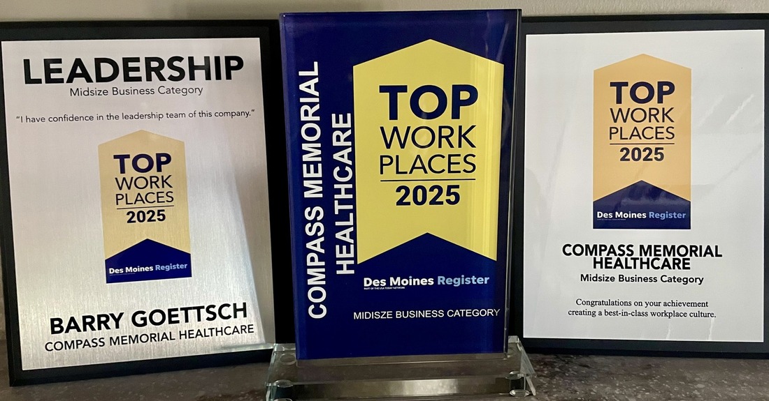 Compass Memorial Healthcare Named #1 Top Midsized Healthcare Employer for Fifth Consecutive Year in Iowa
